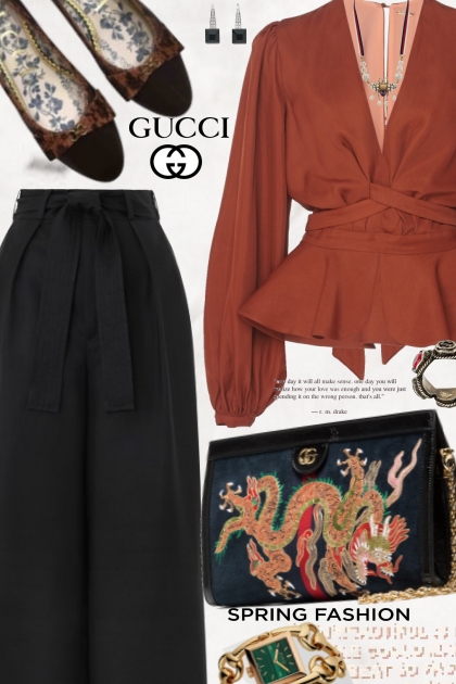 Gucci Dragon Bag- combinação de moda