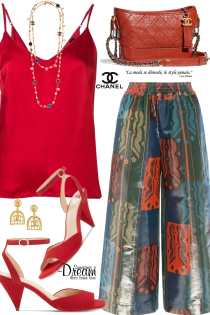 Red Chanel Bag- Fashion set