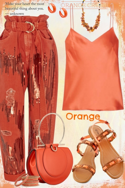 Orange- Combinazione di moda