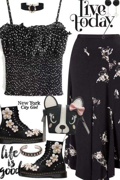 Soft Spin On Goth- Pattern Mix- Combinaciónde moda