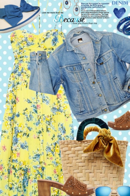 Yellow Floral Sundress- Combinaciónde moda