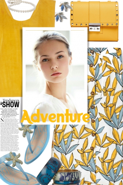 Mustard and Blue- Combinazione di moda