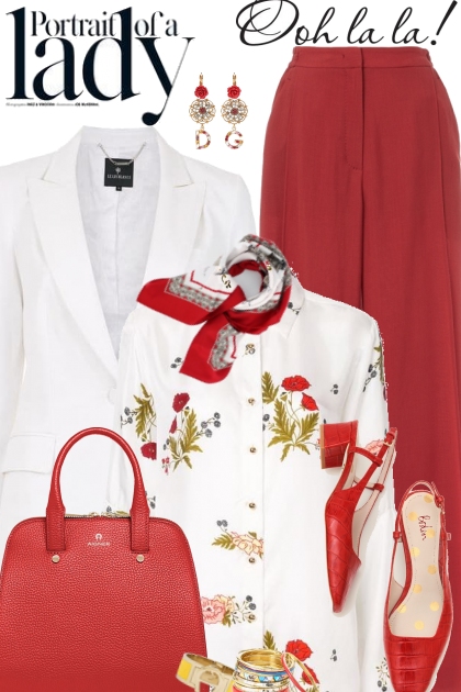 Red and white- Combinaciónde moda