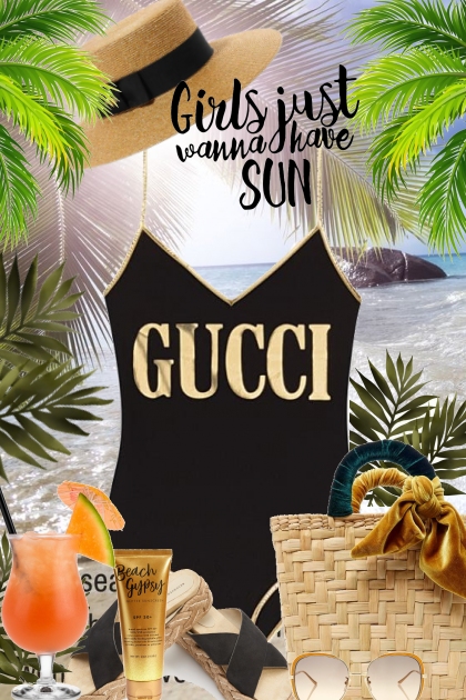 Gucci Swimsuit- Fashion set