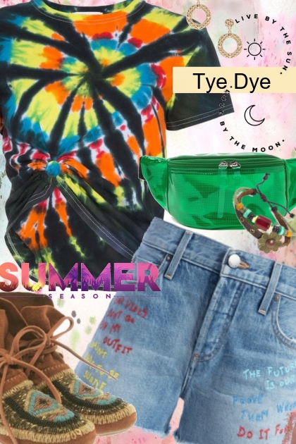 Tye Dye Tee- combinação de moda