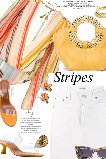  Stripe Bodysuit- Combinazione di moda