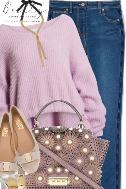 Lavender Sweater- combinação de moda