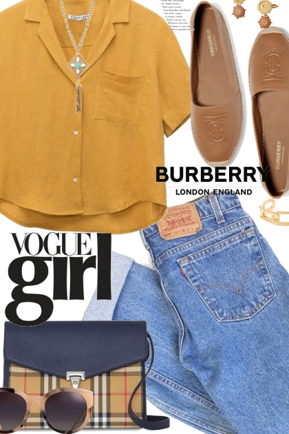Burberry and Levis - Modekombination
