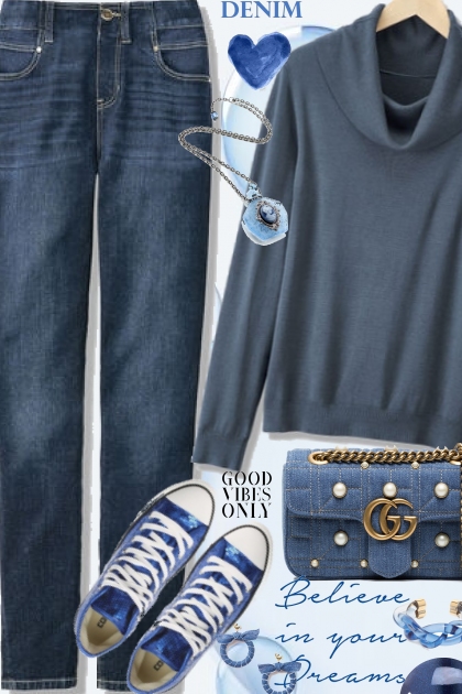 Blue Chucks- Combinaciónde moda