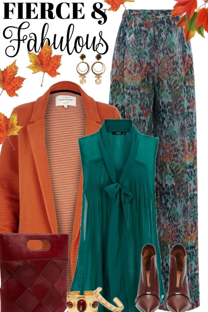 Orange Blazer- Fashion set