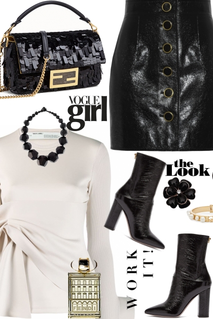 Fendi Black Bag- Fashion set