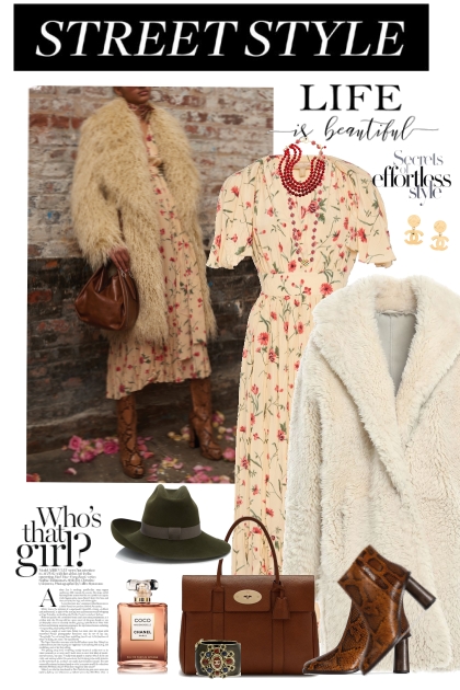 Fall Floral Dress- Combinaciónde moda