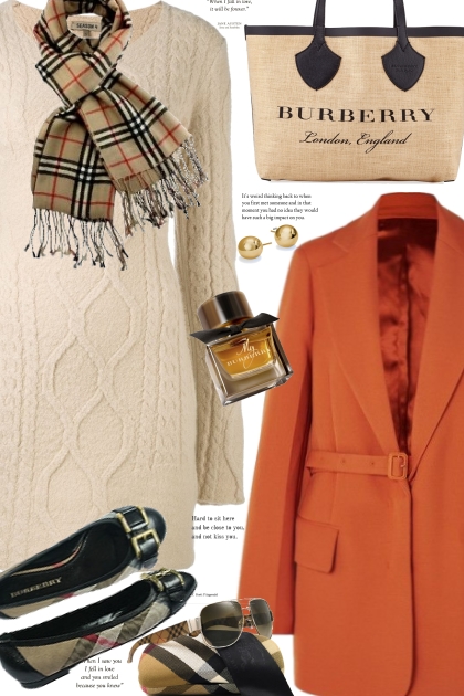 Sweater Dress And Burberry- Модное сочетание