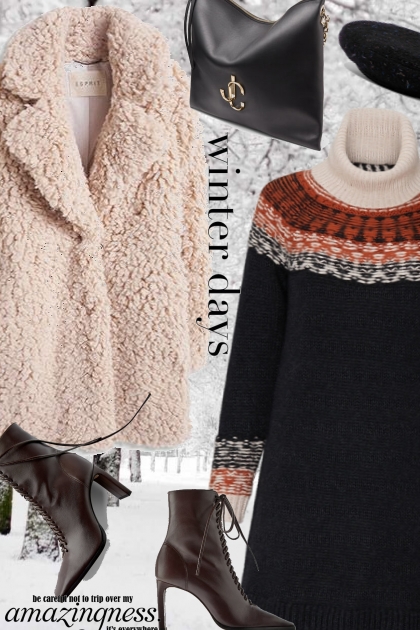 Sweater Dress - combinação de moda