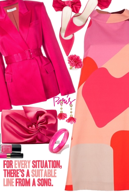 Hot Pink Spring Look- Fashion set