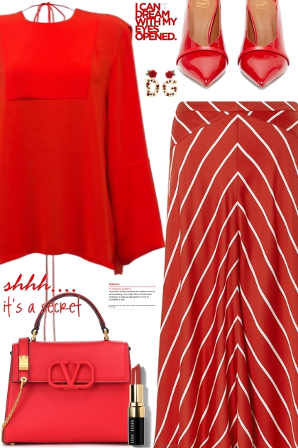 Lovely In Red- combinação de moda
