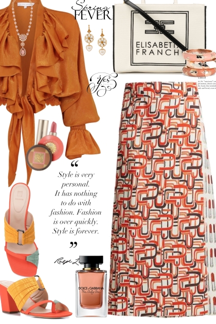 Spring Prada Printed Skirt- combinação de moda