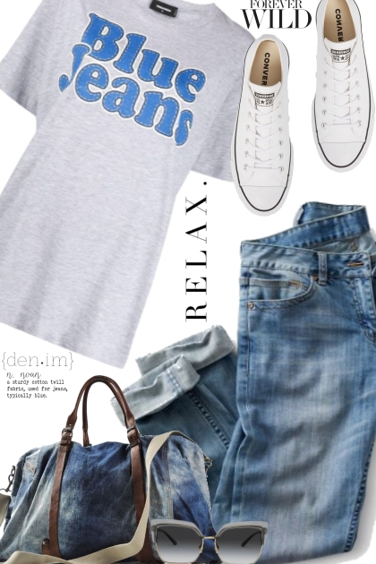 Blue Jeans and Chucks- Combinaciónde moda