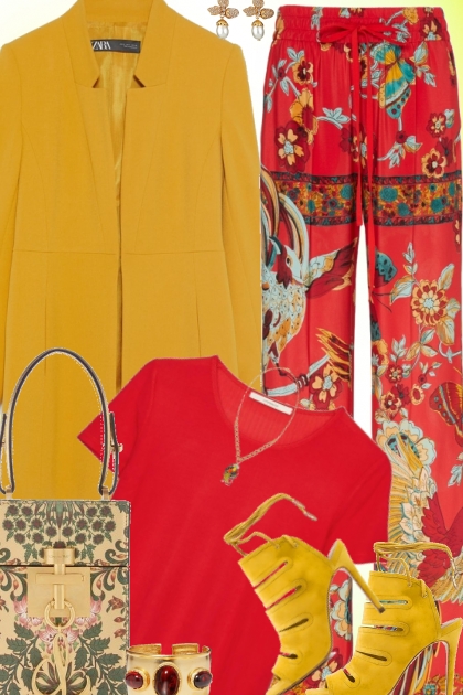 Mustard and Red- Fashion set