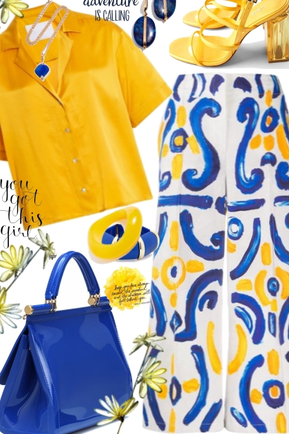 Brights Blue and Yellow- combinação de moda