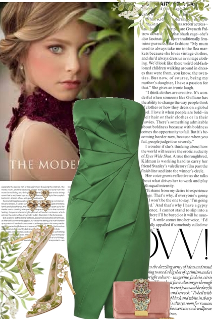 Green Strapless Dress- Fashion set