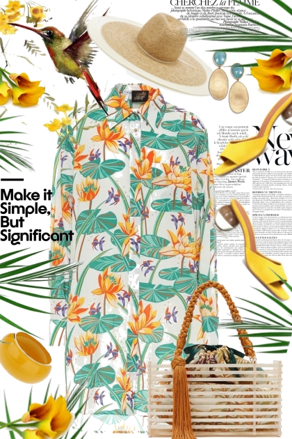 Tropical Summer Dress- combinação de moda