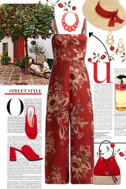 Red And Tan Floral- Fashion set