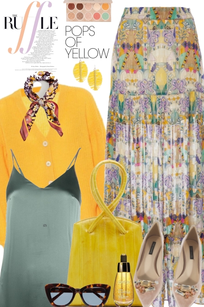 Yellow Cardigan - Fashion set