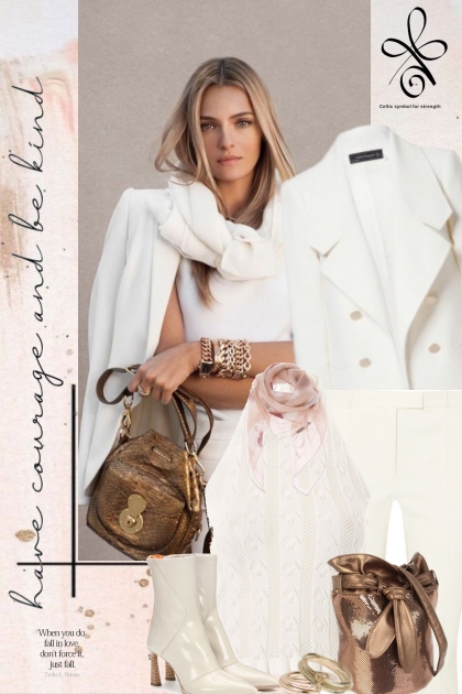 Winter White Pea Coat - Fashion set