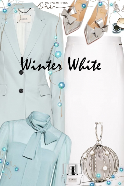 Winter White Pencil Skirt- Modna kombinacija