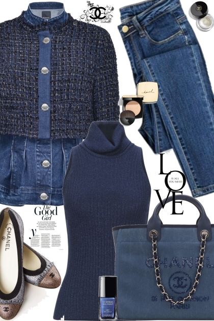 Denim And Chanel- Modekombination