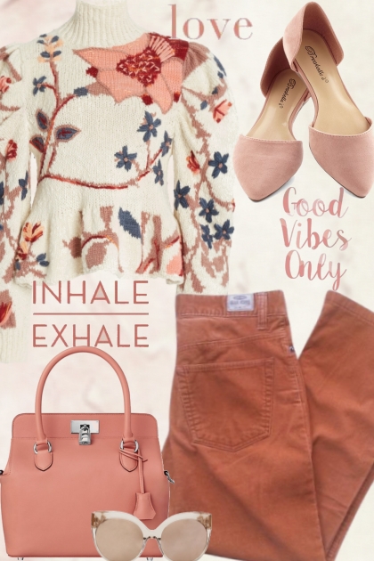 Coral and Floral Sweater- Combinazione di moda