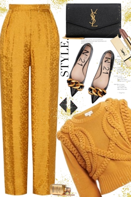 Mustard Sweater- Modna kombinacija