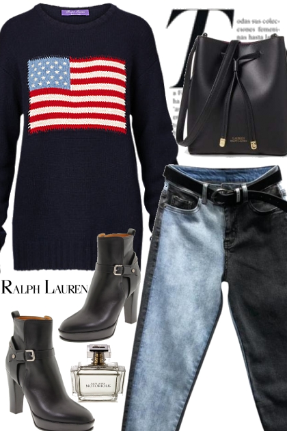 Ralph Lauren Boots- combinação de moda