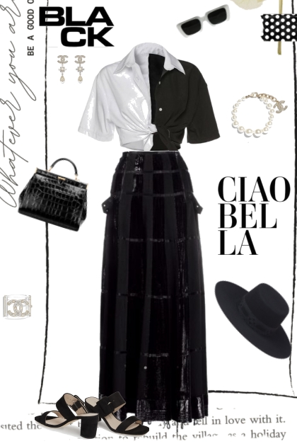 Chanel Earrings -Black and White Set- combinação de moda