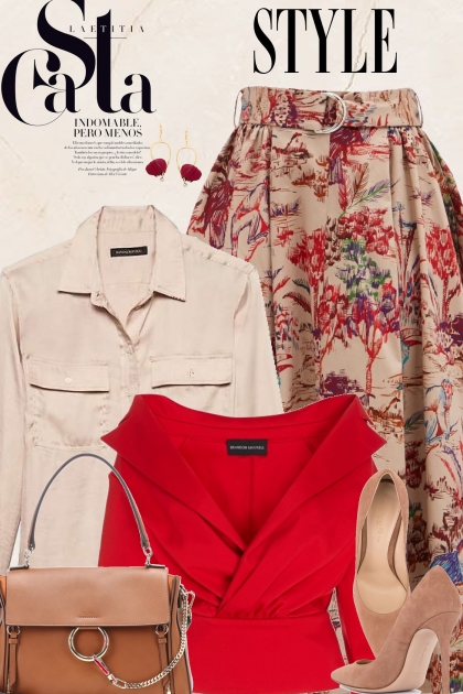 Brandon Maxwell Red Jacket- Combinazione di moda