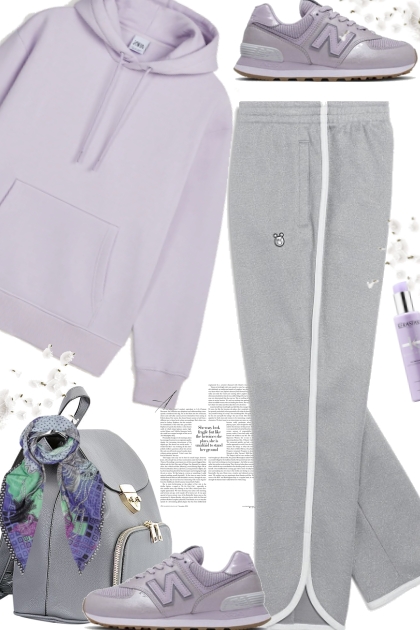 Lilac Hoodie- combinação de moda