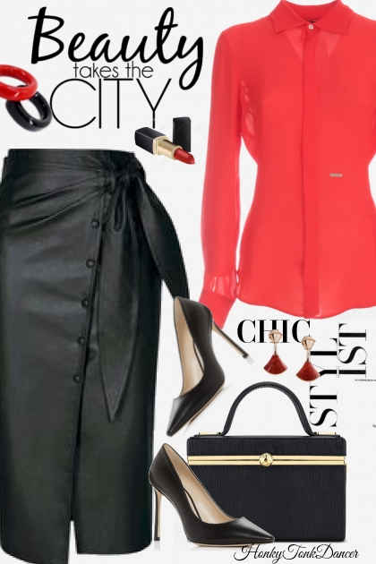 Red And Black- combinação de moda