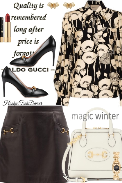 Gucci Winter White Tote- Модное сочетание