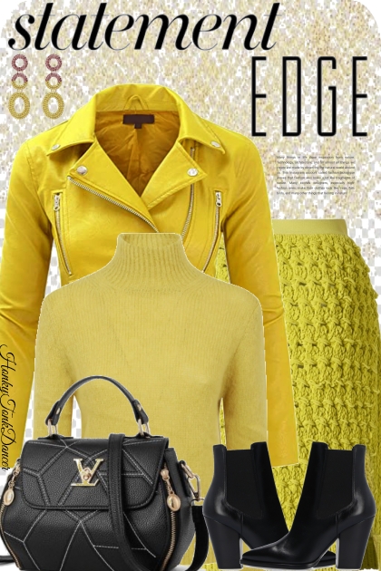 Yellow Moto Jacket- Fashion set