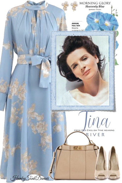 Spring Blue Dress- Модное сочетание