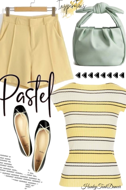 Pastel Yellow Shorts- Combinazione di moda