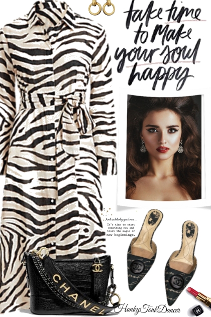 Zebra Print Dress- Combinazione di moda