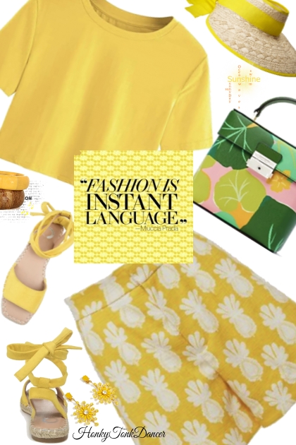 Bright Yellow Tee- Модное сочетание