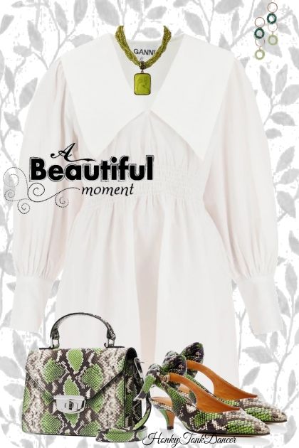 Ganni White Dress- Modekombination