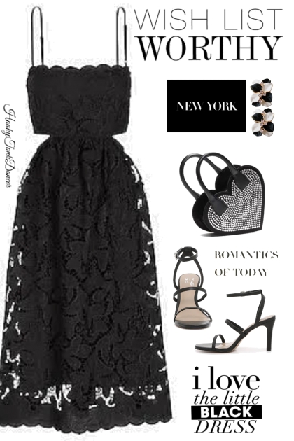 Black Lace Dress- Fashion set