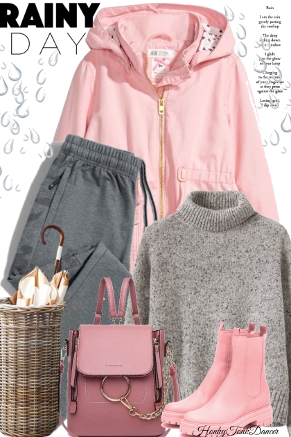 Pink Rain Jacket- Fashion set