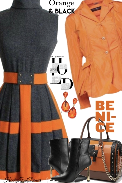Halloween Party-Black and Orange- Modna kombinacija