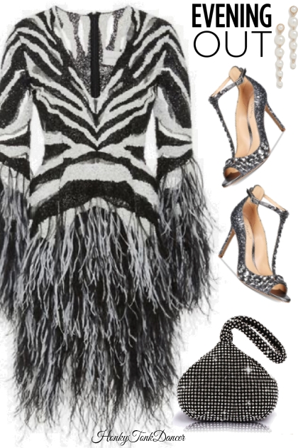 Zebra Print Party Dress- Modekombination