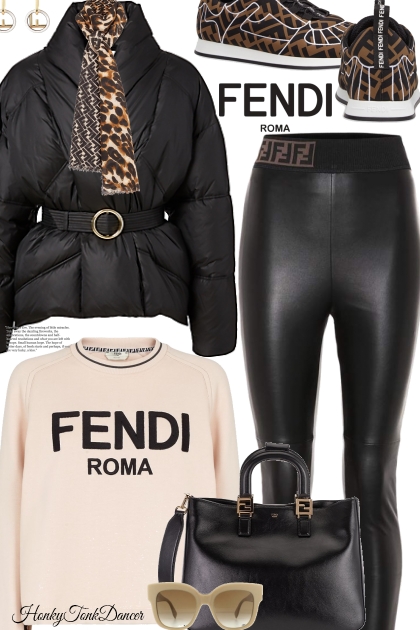 Fendi Leather Pants- combinação de moda